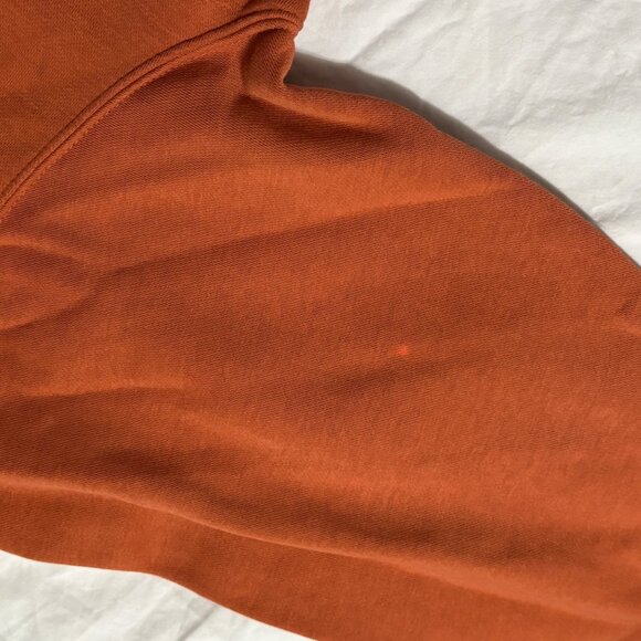 Nike Burnt Orange Oversized Cropped Crewneck Sweatshirt Cotton Blend Pullover XS - Picture 6 of 10